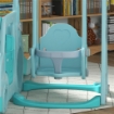 SET SCIVOLO PER BAMBINI 18-48 MESI CON ALTALENA, MACCHININA E CANESTRO, 201X151X87.5CM, AZZURRO