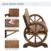 PANCA DA GIARDINO 2 POSTI CON SCHIENALE ALTO, IN LEGNO DI ABETE, 114X58X80 CM, MARRONE