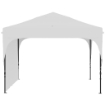 GAZEBO DA GIARDINO 3X3 M AD ALTEZZA REGOLABILE SU 3 LIVELLI, IN POLIESTERE E ACCIAIO, BIANCO