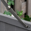ARMADIO DA GIARDINO A 2 RIPIANI IN LEGNO DI ABETE CON TETTO APRIBILE, 74X43X88 CM, GRIGIO SCURO