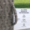 ARMADIO DA GIARDINO IN RATTAN PE CON 2 VANI, 60X63X120CM, GRIGIO