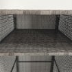 ARMADIO DA GIARDINO IN RATTAN PE CON 2 VANI, 60X63X120CM, GRIGIO