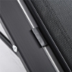 SET 2 LETTINI PRENDISOLE E TAVOLINO CON RIPIANO, IN TESSUTO TRASPIRANTE E METALLO, 59X169X66 CM, NERO
