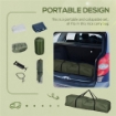 SET BRANDINA DA CAMPEGGIO CON MATERASSO GONFIABILE, CUSCINO,  SACCO LETTO E BORSA DI TRASPORTO, VERDE