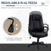 POLTRONA DA UFFICIO MASSAGGIANTE AD ALTEZZA REGOLABILE, 60X74X106-116CM, NERA