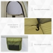 TENDA DA CAMPEGGIO 2 POSTI POP UP CON PORTA A CERNIERA E 3 FINESTRE, 240X240X199CM, VERDE