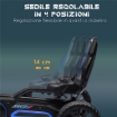 GO KART A PEDALI PER BAMBINI 3-8 ANNI CON SEDILE REGOLABILE E RUOTE IN EVA, 100X58X58.5 CM, BLU