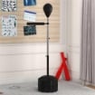 PUNCHING BALL CON BARRA GIREVOLE PER ADULTI E ALTEZZA REGOLABILE 1.6-2M, NERO