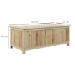 PANCA CONTENITORE DA GIARDINO DA 172L IN LEGNO DI ABETE, 120X55X45CM, COLORE LEGNO