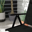 SET 2 SEDIE PIEGHEVOLI CON SCHIENALE RECLINABILE E POGGIATESTA, IN ALLUMINIO E POLIESTERE, 54X67X108 CM, NERO