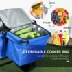 CARRELLO DA GIARDINO 110L CON MANIGLIA TELESCOPICA E BORSA TERMICA DA 15L IN ACCIAIO E TESSUTO, BLU