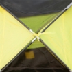 TENDA DA CAMPEGGIO 3-4 PERSONE A CUPOLA, IMPERMEABILE E ANTI UV, 300X300X180CM, GIALLO E GRIGIO