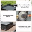 PIASTRA BARBECUE A GAS CON 2 BRUCIATORI, PIANO ANTIADERENTE E POTENZA 4.8KW, ARGENTO
