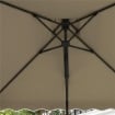 OMBRELLONE A SBALZO CON DOPPIO TETTO, APERTURA A MANOVELLA E BASE A CROCE, 2.5X2.5M, CACHI
