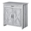 CREDENZA CUCINA COUNTRY CON ARMADIETTO A 2 ANTE E CASSETTO, 80X39.7X80CM, GRIGIO