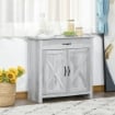 CREDENZA CUCINA COUNTRY CON ARMADIETTO A 2 ANTE E CASSETTO, 80X39.7X80CM, GRIGIO