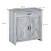 CREDENZA CUCINA COUNTRY CON ARMADIETTO A 2 ANTE E CASSETTO, 80X39.7X80CM, GRIGIO