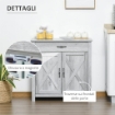 CREDENZA CUCINA COUNTRY CON ARMADIETTO A 2 ANTE E CASSETTO, 80X39.7X80CM, GRIGIO