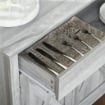 CREDENZA CUCINA COUNTRY CON ARMADIETTO A 2 ANTE E CASSETTO, 80X39.7X80CM, GRIGIO