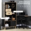 MOBILE LIBRERIA MODERNA IN MDF E TRUCIOLATO CON 2 CASSETTI E 7 RIPIANI APERTI, 80X40X165 CM