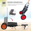 CARRELLO DA SPIAGGIA PIEGHEVOLE CON TASCA IN RETE, MANICO TELESCOPICO E CAVALLETTO, 82X67X81 CM