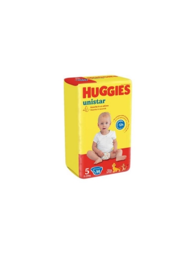 PANNOLINI HUGGIES UNISTAR TAGLIA 5 JUNIOR 14 PEZZI OKX