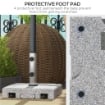 BASE PER OMBRELLONE DA 28KG IN GRANITO CON MANIGLIA ESTENSIBILE E ROTELLE, 41X41X37.5CM, GRIGIO