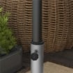 BASE PER OMBRELLONE DA 28KG IN GRANITO CON MANIGLIA ESTENSIBILE E ROTELLE, 41X41X37.5CM, GRIGIO