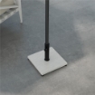 BASE PER OMBRELLONE DA 25KG IN METALLO E CEMENTO CON EFFETTO LEGNO, 45X45X33.5CM, BIANCO