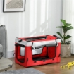 PASSEGGINO PER CANI TAGLIA PICCOLA E MINI CON 2 GUINZAGLI E CUSTODIA PORTAOGGETTI, 81X58X97.5 CM