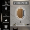 SPECCHIO BAGNO CON LUCE LED A 3 TEMPERATURE, CONTROLLI TOUCH E ANTIAPPANNAMENTO, 80X60CM