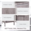 COLONNA BAGNO IN MDF CON 2 ARMADIETTI E 2 RIPIANI APERTI, 30X32X172.5 CM, COLOR LEGNO