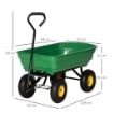 CARRELLO DA GIARDINO 75L IN ACCIAIO E PP CON VASCA RIBALTABILE E MANIGLIA, 109X52X94 CM, VERDE