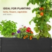 FIORIERA DA GIARDINO CON FORO DI DRENAGGIO E ROTELLE, IN LEGNO DI ABETE, 89X48X47 CM, NERA