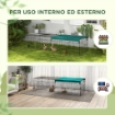 GABBIA PER CONIGLI DA ESTERNO E INTERNO CON TETTUCCIO IN ACCIAIO, 185X75X50CM, VERDE