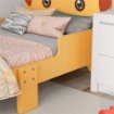 LETTINO PER BAMBINI 3-6 ANNI CON SPONDE LATERALI ANTICADUTA IN MDF, 143X74X66 CM, GIALLO