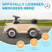 MACCHINA ELETTRICA PER BAMBINI 18-48 MESI LICENZA MERCEDES-BENZ CON MUSICA, BEIGE