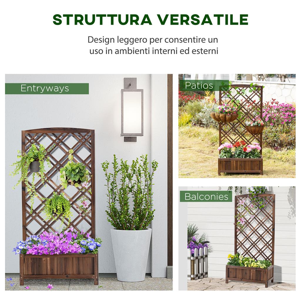 Fioriera In Legno Fatta A Mano Per Esterno/Interno – Con Rivestimento Impermeabile, Varie Lunghezze (90x17x17 Cm)