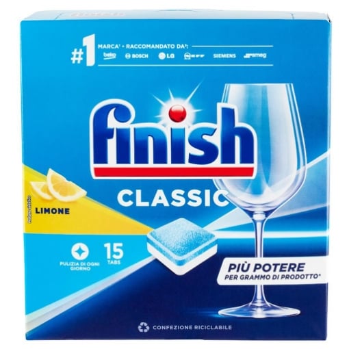 FINISH CLASSIC TABS LAVASTOVIGLIE 15 PZ LIMONE