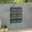 ORTO VERTICALE A 3 LIVELLI CON 6 VASI IN ACCIAIO E PLASTICA, 52X14X66CM, VERDE SCURO