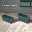 ORTO VERTICALE A 3 LIVELLI CON 6 VASI IN ACCIAIO E PLASTICA, 52X14X66CM, VERDE SCURO