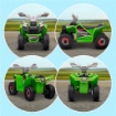 QUAD PER BAMBINI 18-36 MESI IN PP E METALLO, VELOCITÀ MAX 2.5 KM/H, 70X41.5X48.5 CM, VERDE GRIGIO E NERO