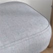 PANCA IMBOTTITA FONDO LETTO IN TESSUTO CON GAMBE IN ACCIAIO EFFETTO LEGNO, 114X38X45CM, GRIGIO