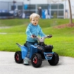 QUAD PER BAMBINI 18-36 MESI IN PP E METALLO, VELOCITÀ MAX 2.5 KM/H, 70X41.5X48.5 CM, BLU GRIGIO E NERO