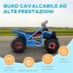 QUAD PER BAMBINI 18-36 MESI IN PP E METALLO, VELOCITÀ MAX 2.5 KM/H, 70X41.5X48.5 CM, BLU GRIGIO E NERO