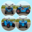 QUAD PER BAMBINI 18-36 MESI IN PP E METALLO, VELOCITÀ MAX 2.5 KM/H, 70X41.5X48.5 CM, BLU GRIGIO E NERO