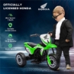 MOTO ELETTRICA PER BAMBINI CON LICENZA HONDA CRF450RL A 3 RUOTE, ETÀ 18-36 MESI, VERDE