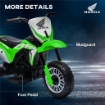 MOTO ELETTRICA PER BAMBINI CON LICENZA HONDA CRF450RL A 3 RUOTE, ETÀ 18-36 MESI, VERDE