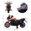 MOTO ELETTRICA PER BAMBINI 18-48 MESI CON FARI E CLACSON, IN PP E METALLO, 88.5X42.5X49 CM, ARANCIO