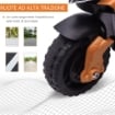 MOTO ELETTRICA PER BAMBINI 18-48 MESI CON FARI E CLACSON, IN PP E METALLO, 88.5X42.5X49 CM, ARANCIO